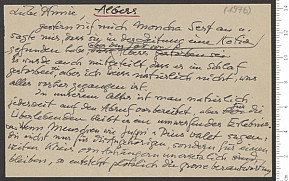 Brief von Ise Gropius an Anni Albers, 1971, Bauhaus-Archiv Berlin